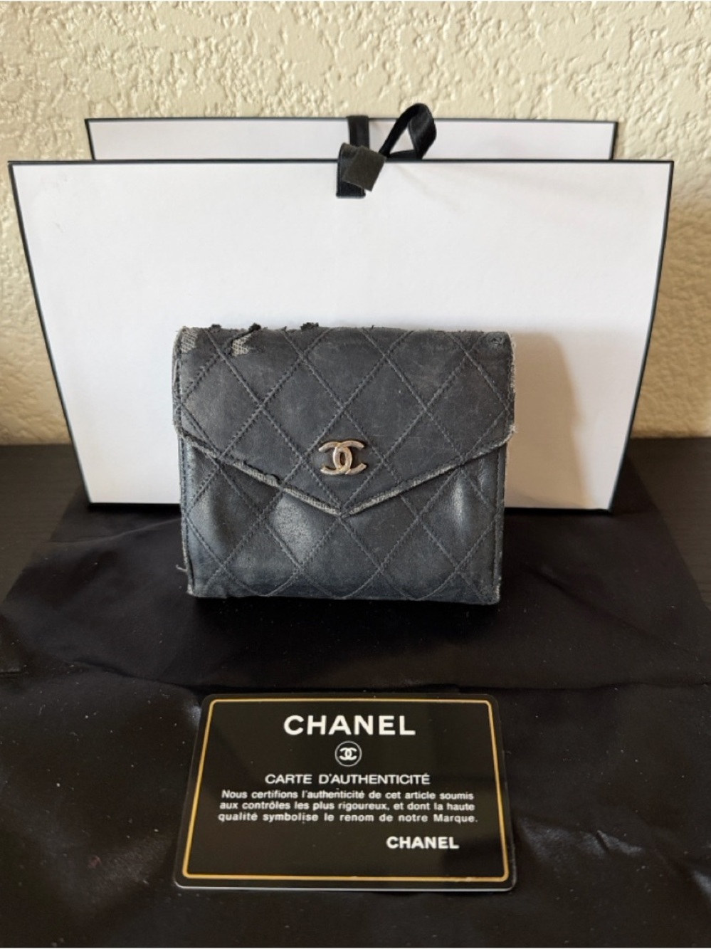 Chanel Black Lambskin Bifold Compact Snap Wallet - Picture 16 of 16